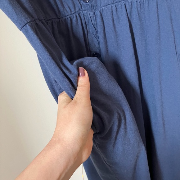 Pact French Navy The Portside Button-Front Dress | L - Picture 5 of 7